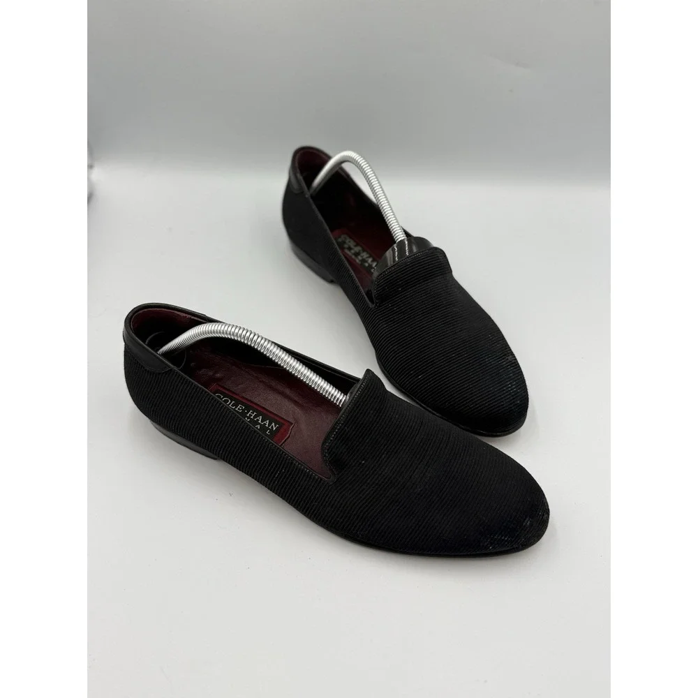 Vintage Cole Haan Formal Venetian Loafers Men's 10.5 M Black Slip On Textured